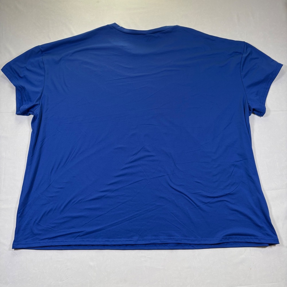 Misifi Mens 4XL Royal Blue Performance T-Shirt Short Sleeve Wicking Stretch - Picture 7 of 9